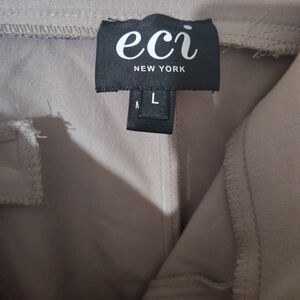ECI Ladies Pull On Luxury Pants Beige (L)